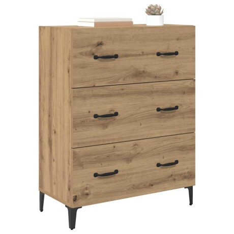 vidaXL Dressoir met lade Artisan Eiken 69,5 x 34 x 90 cm afbeelding3 - 1