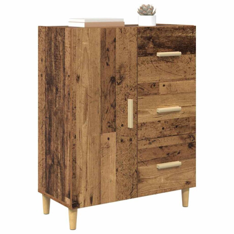 vidaXL Dressoir met lade Oud hout 34 x 69,5 x 90 cm Bewerkt hout afbeelding3 - 1