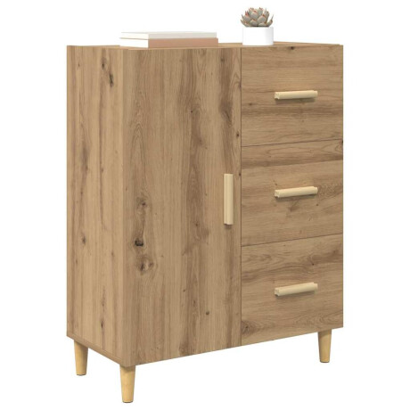 vidaXL Dressoir artisanaal eikenkleurig 34 x 69,5 x 90 cm Bewerkt hout afbeelding3 - 1