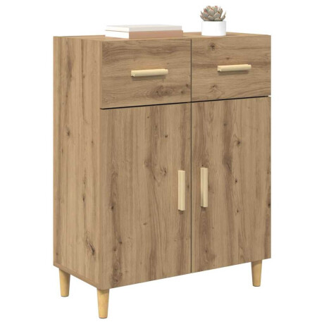 vidaXL Dressoir artisanaal eikenkleurig 34 x 69.5 x 89 cm Bewerkt hout afbeelding3 - 1