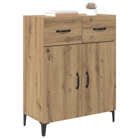 vidaXL Dressoir met lade Artisan Eiken 69,5 x 34 x 90 cm Bewerkt hout afbeelding3 - 1