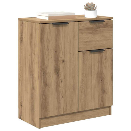 vidaXL Dressoir artisanaal eikenkleurig 60 x 30 x 70 cm Bewerkt hout afbeelding3 - 1