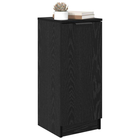vidaXL Dressoir Zwart Eiken 30 x 30 x 70 cm Bewerkt hout afbeelding3 - 1