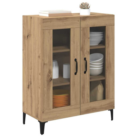 vidaXL Dressoir Artisan Eiken 69,5 x 34 x 90 cm afbeelding3 - 1