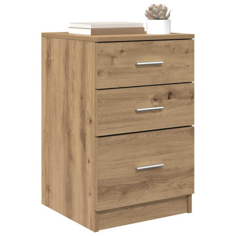 vidaXL Nachtkastje met lade Artisan Eiken 40 x 40 x 63 cm Bewerkt hout afbeelding3 - 1