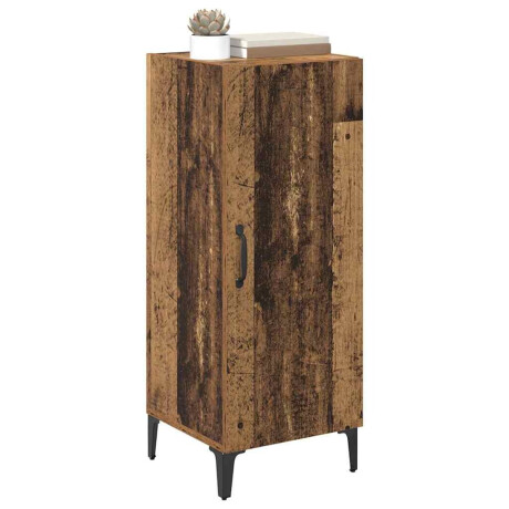 vidaXL Dressoir Wandgemonteerd Oudhout 34,5 x 34 x 90 cm Bewerkt hout afbeelding3 - 1
