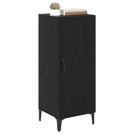 vidaXL Dressoir Zwart Eiken 34,5 x 34 x 90 cm Bewerkt hout afbeelding3 - 1