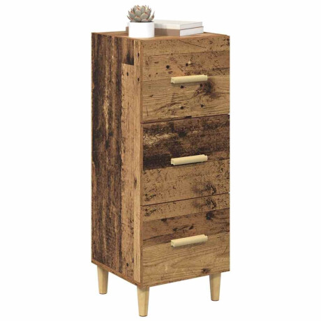 vidaXL Dressoir met lade Oud hout 34.5 x 34 x 90 cm Bewerkt hout afbeelding3 - 1