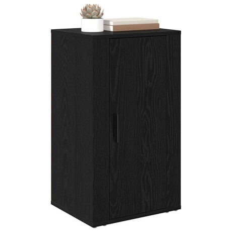 vidaXL Dressoir Zwart Eiken 40 x 33 x 70 cm Bewerkt hout afbeelding3 - 1
