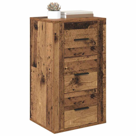 vidaXL Dressoir met lade Oudhout 40 x 33 x 70 cm Bewerkt hout afbeelding3 - 1