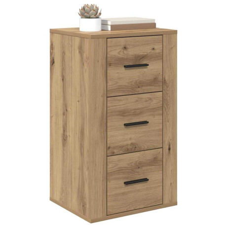 vidaXL Dressoir met lade Artisan Eiken 40 x 33 x 70 cm Bewerkt hout afbeelding3 - 1