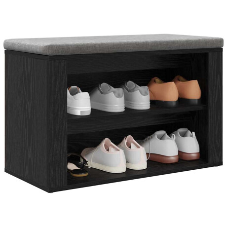 vidaXL Schoenenrek met plank Zwart eiken 75 x 35 x 45 cm Bewerkt hout afbeelding3 - 1