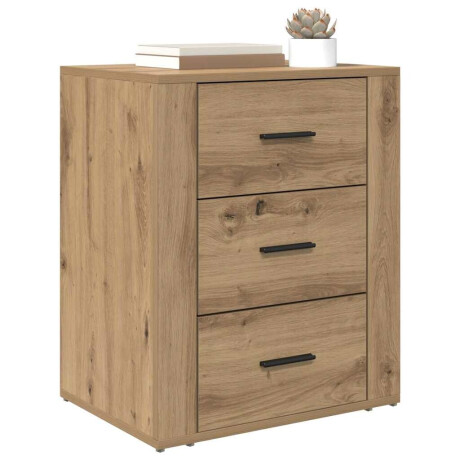 vidaXL Nachtkastje met lade Artisan Eiken 35 x 50 x 60 cm Bewerkt hout afbeelding3 - 1
