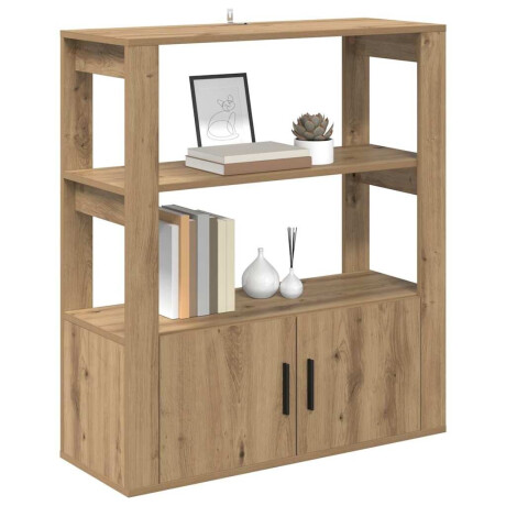 vidaXL Dressoir artisanaal eikenkleurig 30 x 80 x 90 cm Bewerkt hout afbeelding3 - 1