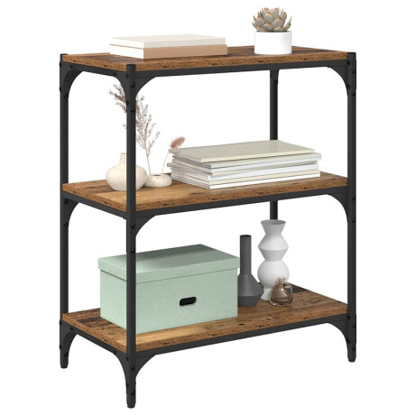 vidaXL Boekenkast Oud hout 60 x 33 x 70,5 cm Gemonteerd hout en ijzer afbeelding3 - 1