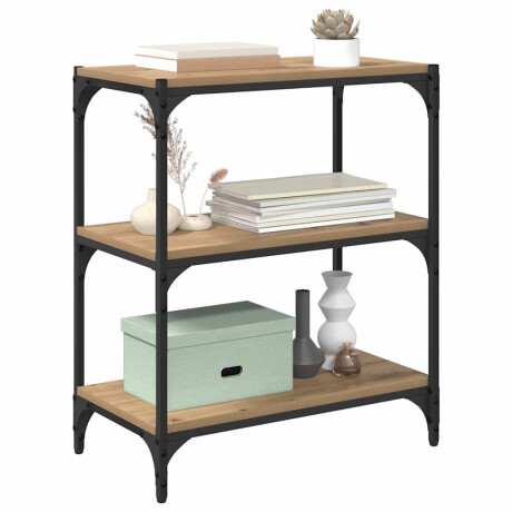 vidaXL Boekenkast artisanaal eikenkleurig 60 x 33 x 70,5 cm afbeelding3 - 1