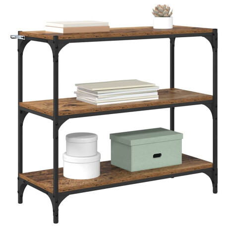 vidaXL Boekenkast Oud Hout 80 x 33 x 70,5 cm Gemonteerd hout en ijzer afbeelding3 - 1