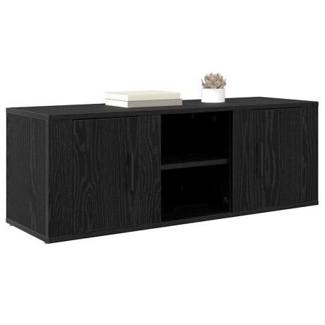 vidaXL TV-kast Zwart Eiken 100 x 31,5 x 35 cm Bewerkt hout afbeelding3 - 1