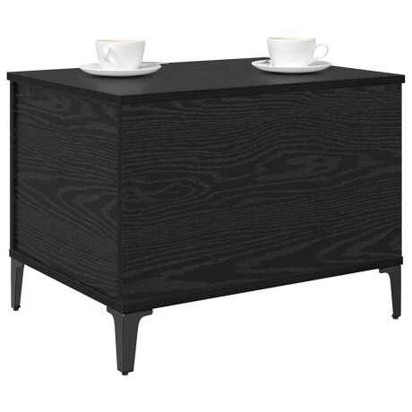 vidaXL Salontafel Zwart Eiken 60 x 44,5 x 45 cm Bewerkt hout afbeelding3 - 1