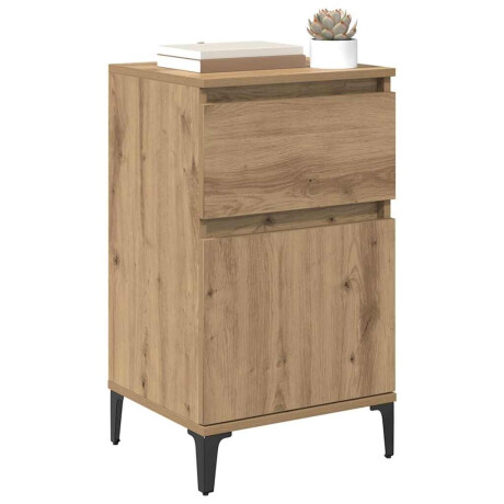 vidaXL Nachtkastje 2 pcs Artisan Eiken 40 x 35 x 70 cm Bewerkt hout afbeelding3 - 1