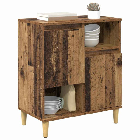 vidaXL Dressoir Oud hout 35 x 60 x 70 cm Bewerkt hout afbeelding3 - 1