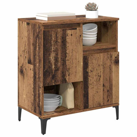 vidaXL Dressoir Oudhout 60 x 35 x 70 cm Bewerkt hout afbeelding3 - 1