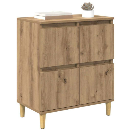 vidaXL Dressoir Artisan Eiken 60 x 35 x 70 cm Bewerkt hout afbeelding3 - 1
