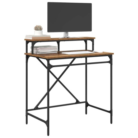 vidaXL Bureau Oud Hout 80 x 50 x 90 cm Bewerkt hout afbeelding3 - 1