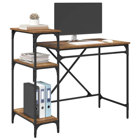 vidaXL Bureau Oud Hout 105 x 50 x 90 cm Bewerkt hout afbeelding3 - 1