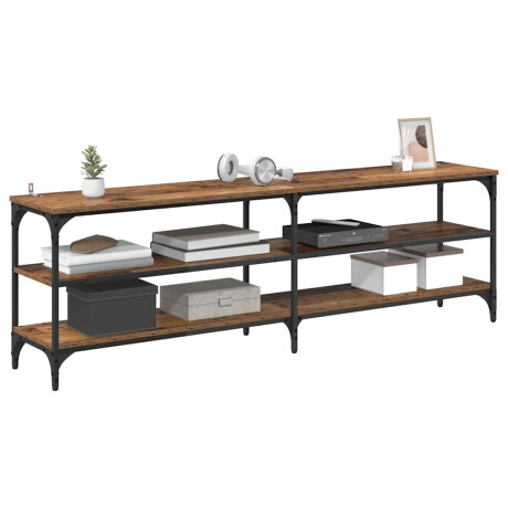 vidaXL TV-kast Oud Hout 160 x 30 x 50 cm Gemonteerd hout en ijzer afbeelding3 - 1