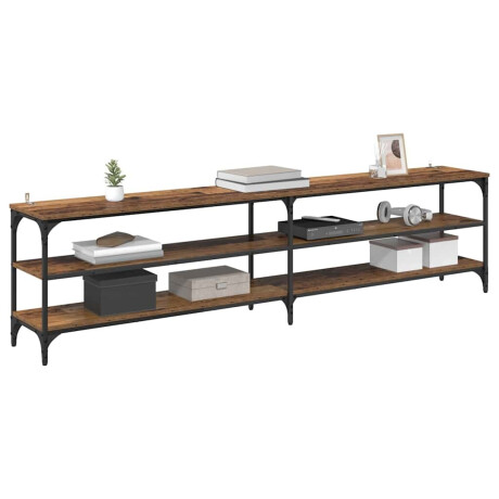 vidaXL TV-kast Oud Hout 200 x 30 x 50 cm Gemonteerd hout en ijzer afbeelding3 - 1