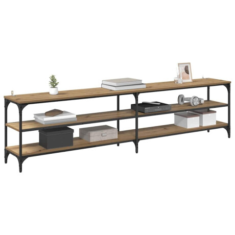 vidaXL TV-kast Artisan Eiken 200 x 30 x 50 cm Gemonteerd hout en ijzer afbeelding3 - 1