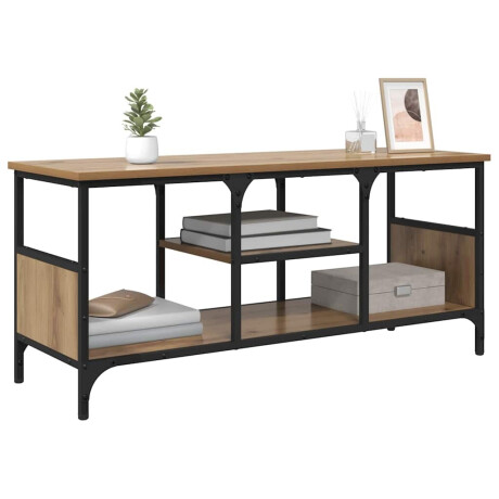 vidaXL TV-kast Artisan Eiken 100 x 35 x 45 cm Gemonteerd hout en ijzer afbeelding3 - 1