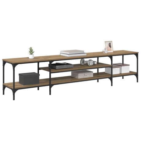 vidaXL TV-kast Artisan Eiken 201 x 35 x 45 cm Gemonteerd hout en ijzer afbeelding3 - 1