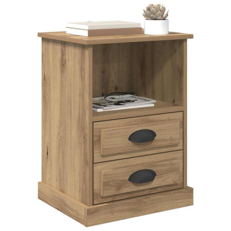 vidaXL Nachtkastje met lade Artisan Eiken 36 x 43 x 60 cm Bewerkt hout afbeelding3 - 1