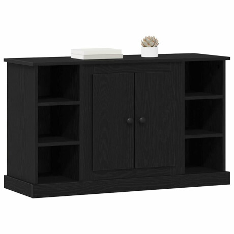 vidaXL Dressoir Zwart Eiken 100 x 35,5 x 60 cm Bewerkt hout afbeelding3 - 1