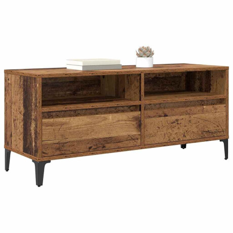 vidaXL TV-kast Oud Hout 100 x 34,5 x 44,5 cm Gemonteerd hout en ijzer afbeelding3 - 1