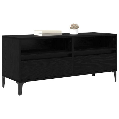 vidaXL TV-kast met lade Zwart Eiken 100 x 34,5 x 44,5 cm afbeelding3 - 1