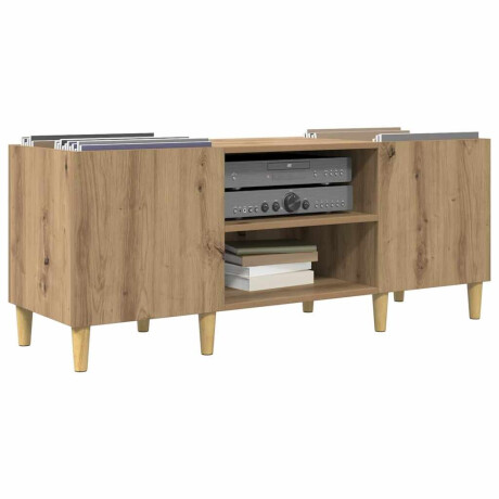vidaXL Platenkast Artisan Eiken 121 x 38 x 48 cm Bewerkt hout afbeelding3 - 1