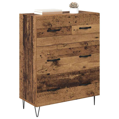 vidaXL Dressoir Oud Hout 69,5 x 34 x 90 cm Gemonteerd hout en ijzer afbeelding3 - 1