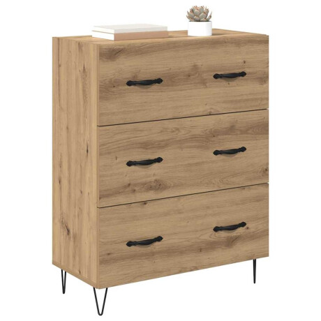 vidaXL Dressoir met lade Artisan Eiken 69,5 x 34 x 90 cm afbeelding3 - 1