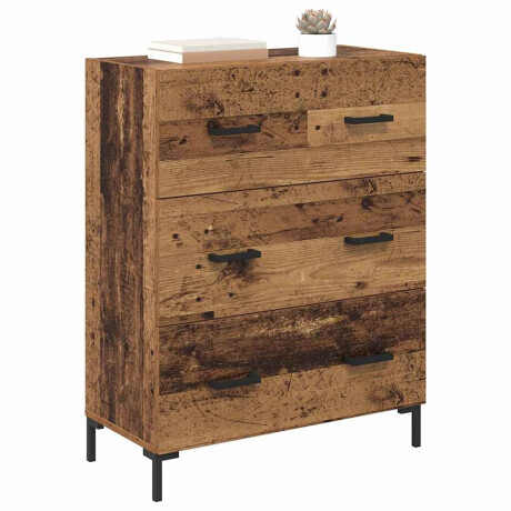vidaXL Dressoir Oud Hout 69,5 x 34 x 90 cm Gemonteerd hout en ijzer afbeelding3 - 1