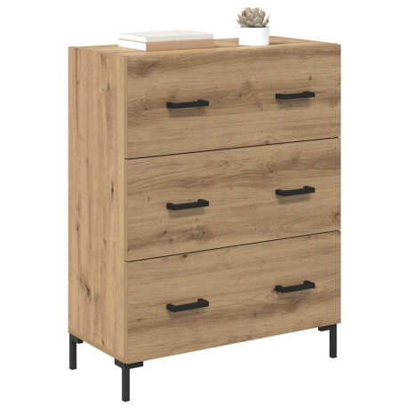 vidaXL Dressoir met lade Artisan Eiken 69,5 x 34 x 90 cm afbeelding3 - 1