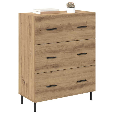 vidaXL Dressoir met lade Artisan Eiken 69,5 x 34 x 90 cm afbeelding3 - 1