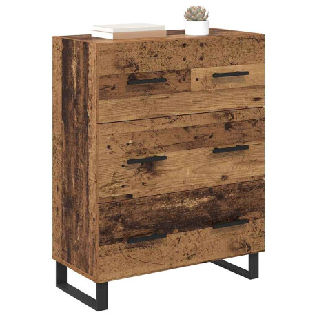 vidaXL Dressoir Oud Hout 69,5 x 34 x 90 cm Gemonteerd hout en ijzer afbeelding3 - 1
