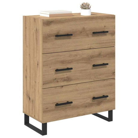 vidaXL Dressoir met lade Artisan Eiken 69,5 x 34 x 90 cm afbeelding3 - 1