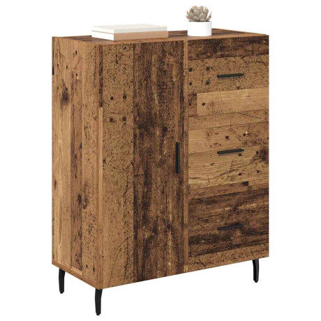 vidaXL Dressoir Oud Hout 69,5 x 34 x 90 cm Gemonteerd hout en ijzer afbeelding3 - 1
