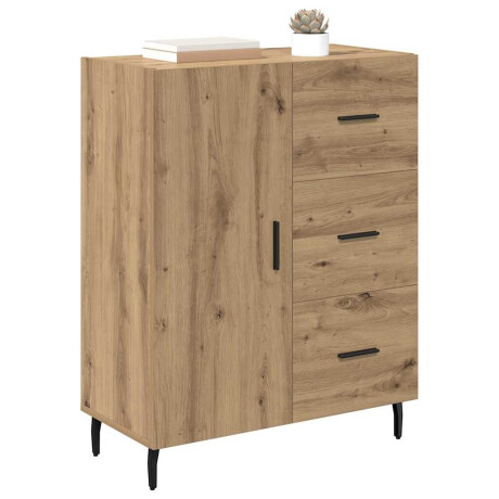 vidaXL Dressoir met lade Artisan Eiken 69,5 x 34 x 90 cm afbeelding3 - 1
