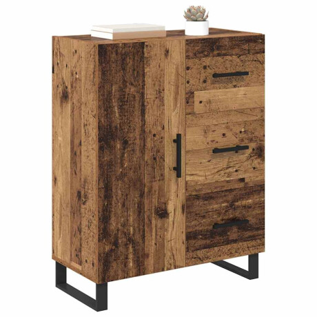vidaXL Dressoir Oud Hout 69,5 x 34 x 90 cm Gemonteerd hout en ijzer afbeelding3 - 1