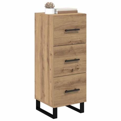 vidaXL Dressoir met lade Artisan Eiken 34,5 x 34 x 90 cm afbeelding3 - 1